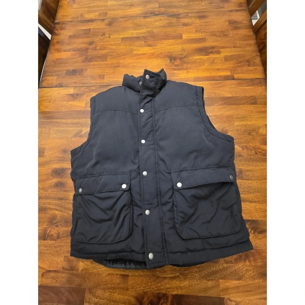 Walls Ranch Wear Vintage Vest Large Long Black Nylon Ranch Outdoors Cowboy Rodeo - Picture 8 of 14